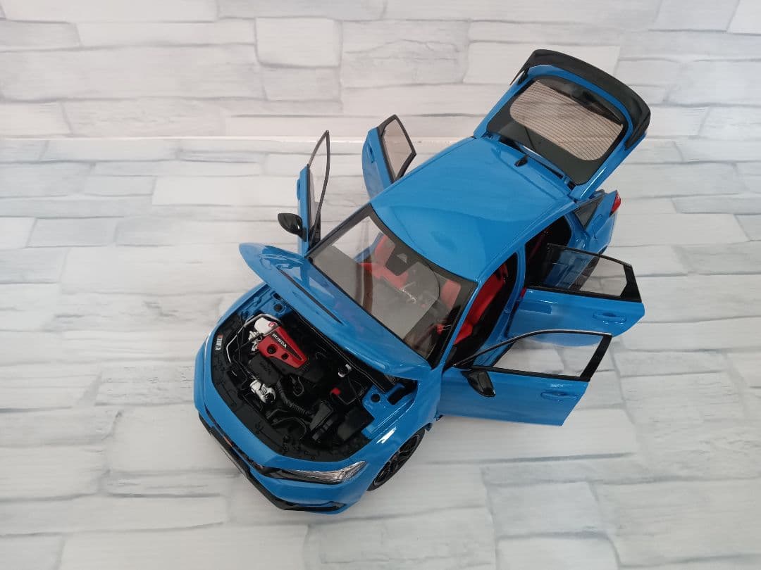 1/18 新型シビック　タイプR FL5 ミニカー　レーシングブルー・パール