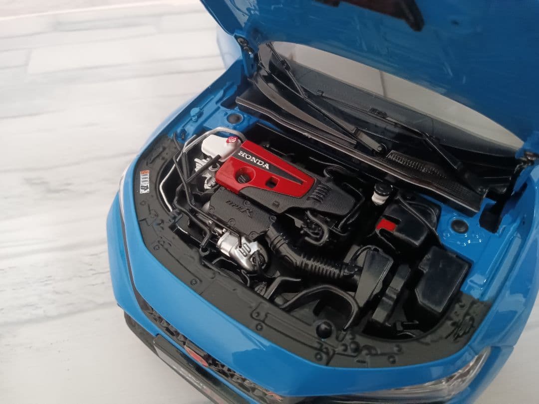 1/18 新型シビック　タイプR FL5 ミニカー　レーシングブルー・パール