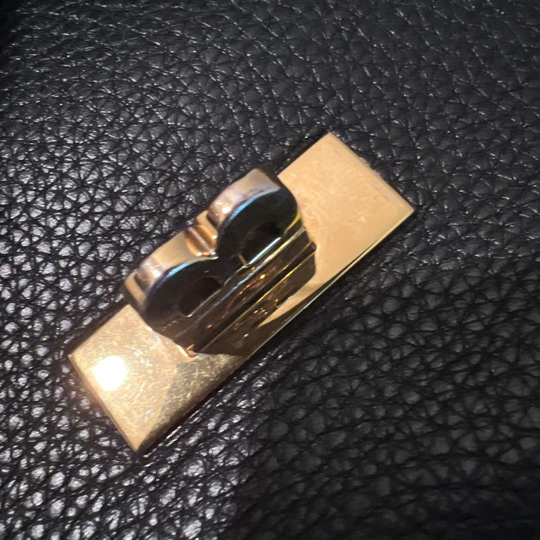 BALLY 黒 レザー ショルダーバッグ