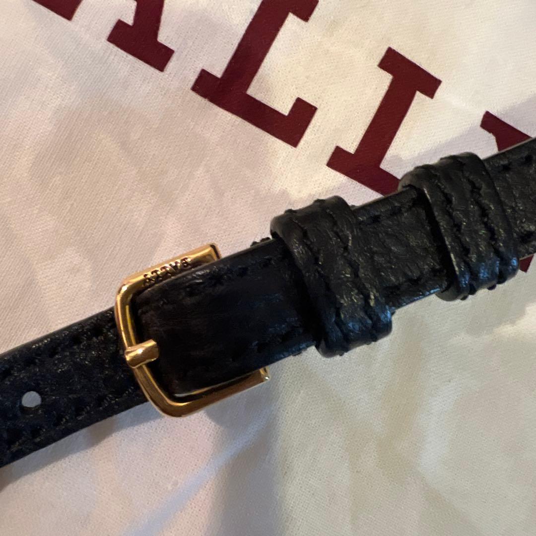 BALLY 黒 レザー ショルダーバッグ