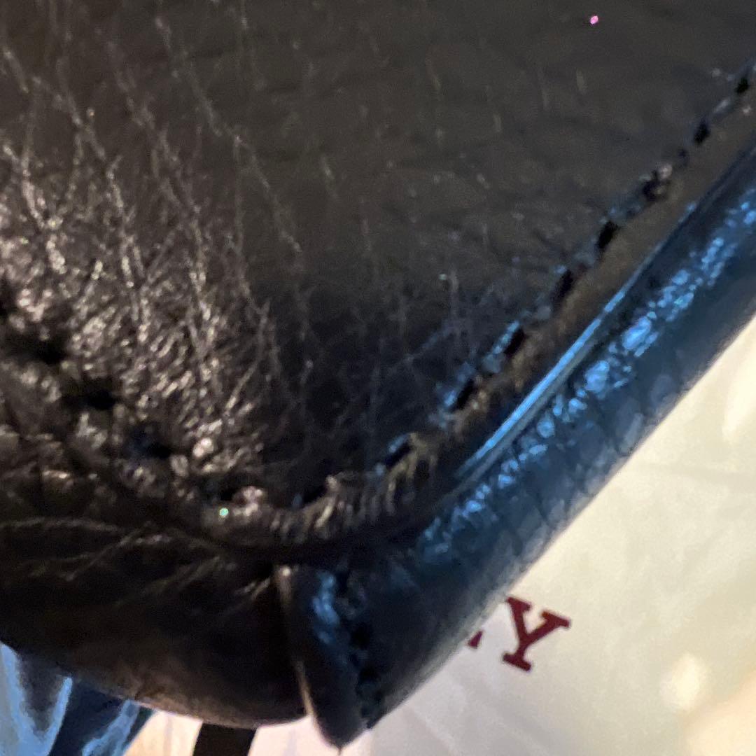 BALLY 黒 レザー ショルダーバッグ