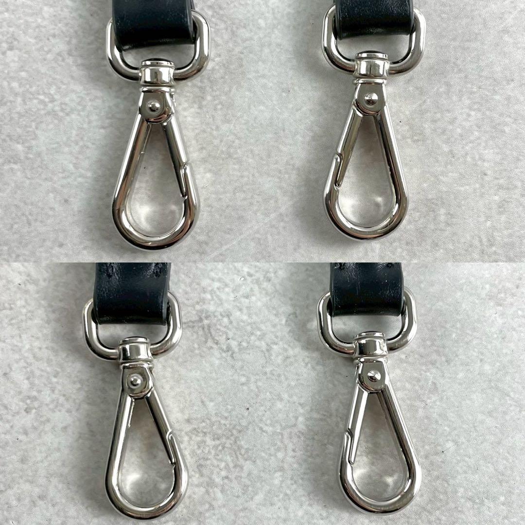 【現行未使用級】プラダ ショルダーストラップ ロゴ刺繍 バッグ用 ブラック