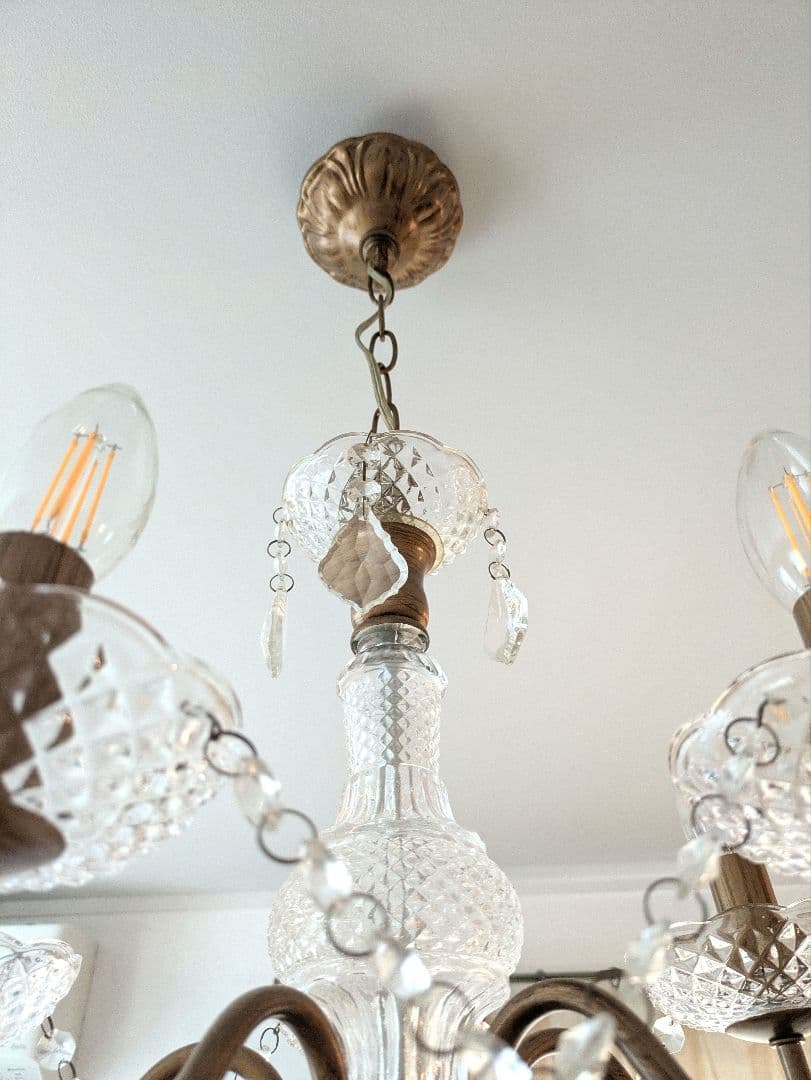 クリスタル シャンデリア 5灯 クラシック　アンティーク調