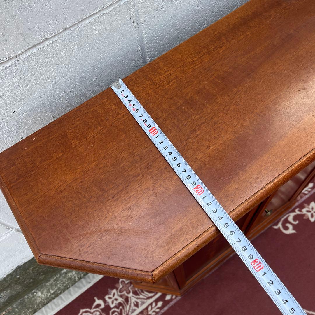 古家具ビンテージ品◾️アンティーク象嵌デザイン 木製コンソールテーブル 飾り台