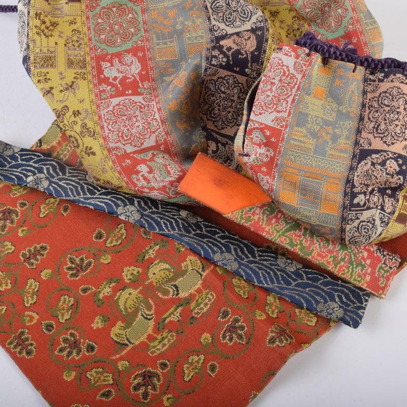 美子銘　扇蒔絵　茶箱　五良太甫呉祥瑞造　染付　振出など　十一点　M　R9008