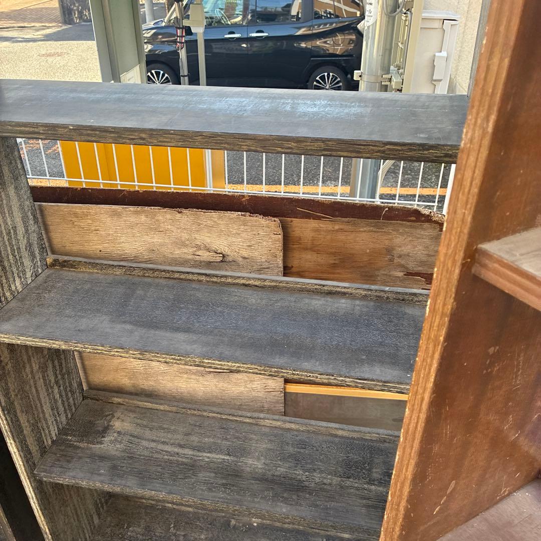 ビンテージ本棚 ビンテージ家具 昭和レトロ木製本棚 3セット