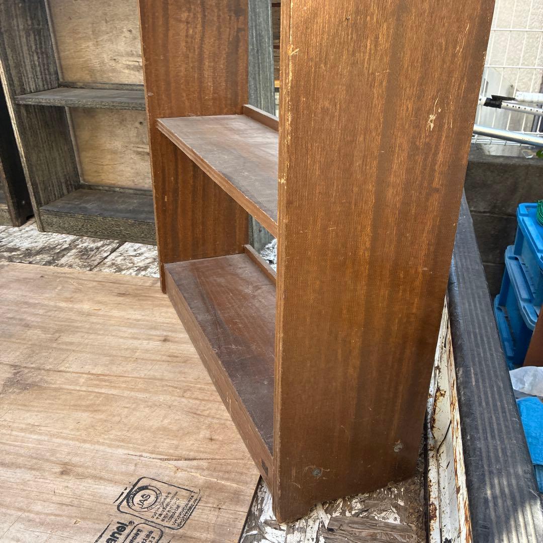 ビンテージ本棚 ビンテージ家具 昭和レトロ木製本棚 3セット