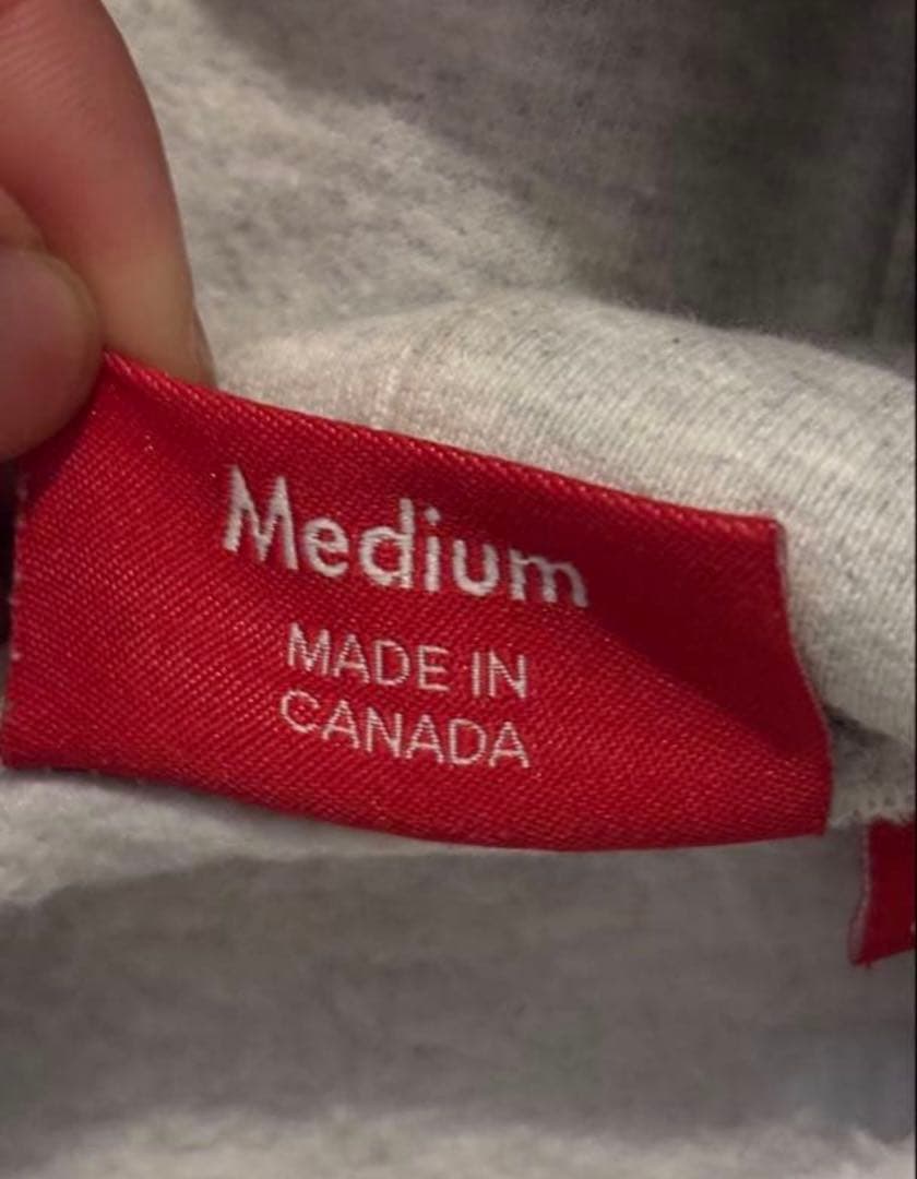 【値下げ中、即購入可能‼️】Supreme グレー フード付きパーカー