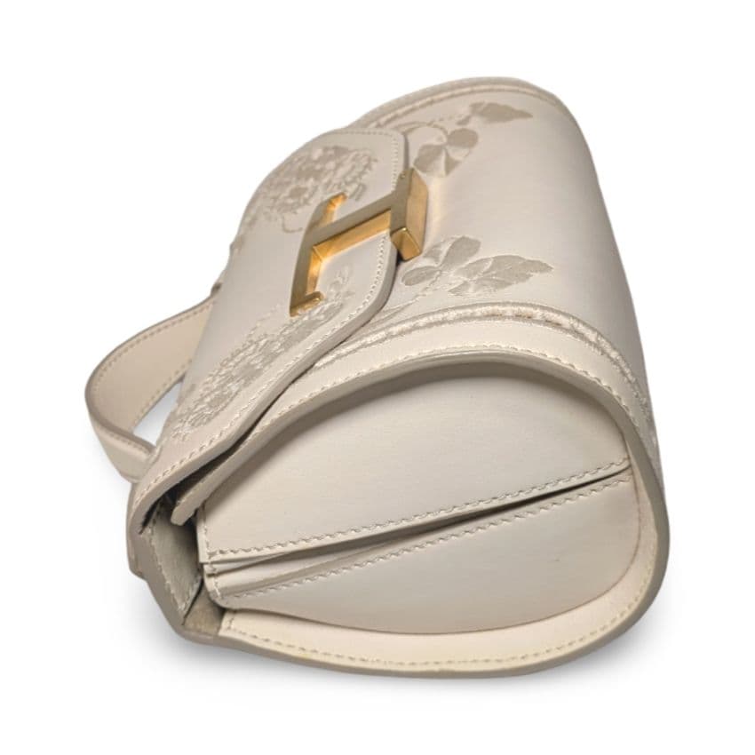 【極美品】TOD'Sトッズ Tタイムレス　アイボリー レザー ショルダーバッグ