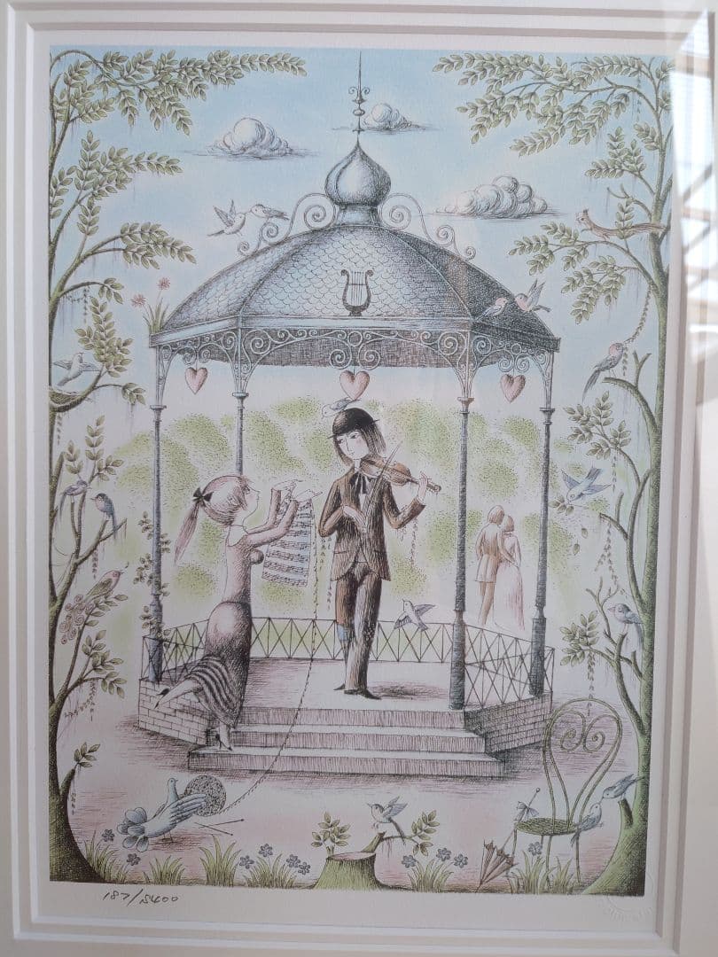 レイモン・ペイネ「ヴァランスのキオスク」版画