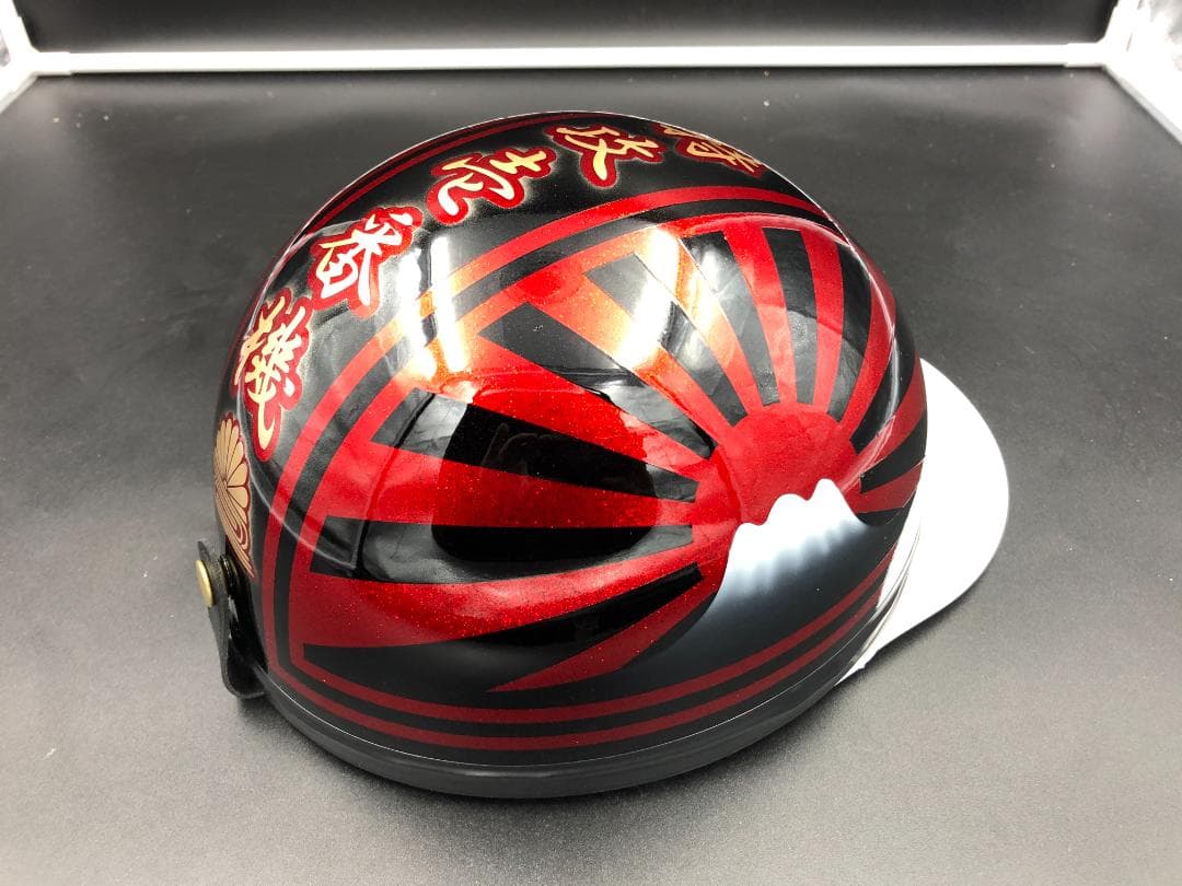 コルク半　カスタム　富士日章　三つボタン　黒赤　ラメ　特攻　高級クリヤ送料無料