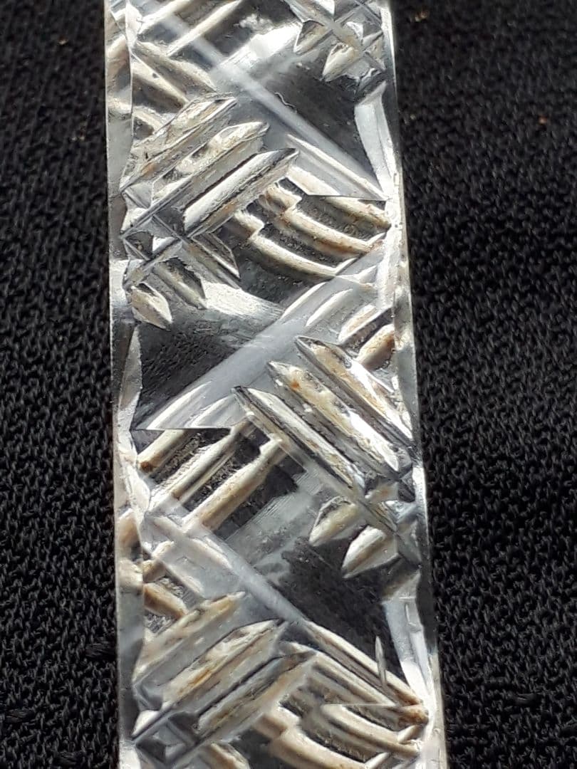 平打ち切子透明簪(江戸時代)