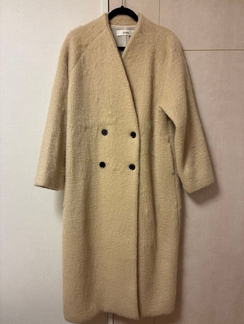アンヌーク　anuke Collarless Shaggy Coat