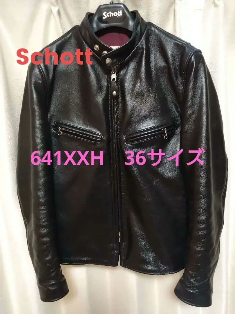 Schott シングルライダース641XXH クリーナー、ミルク、純正ハンガー付