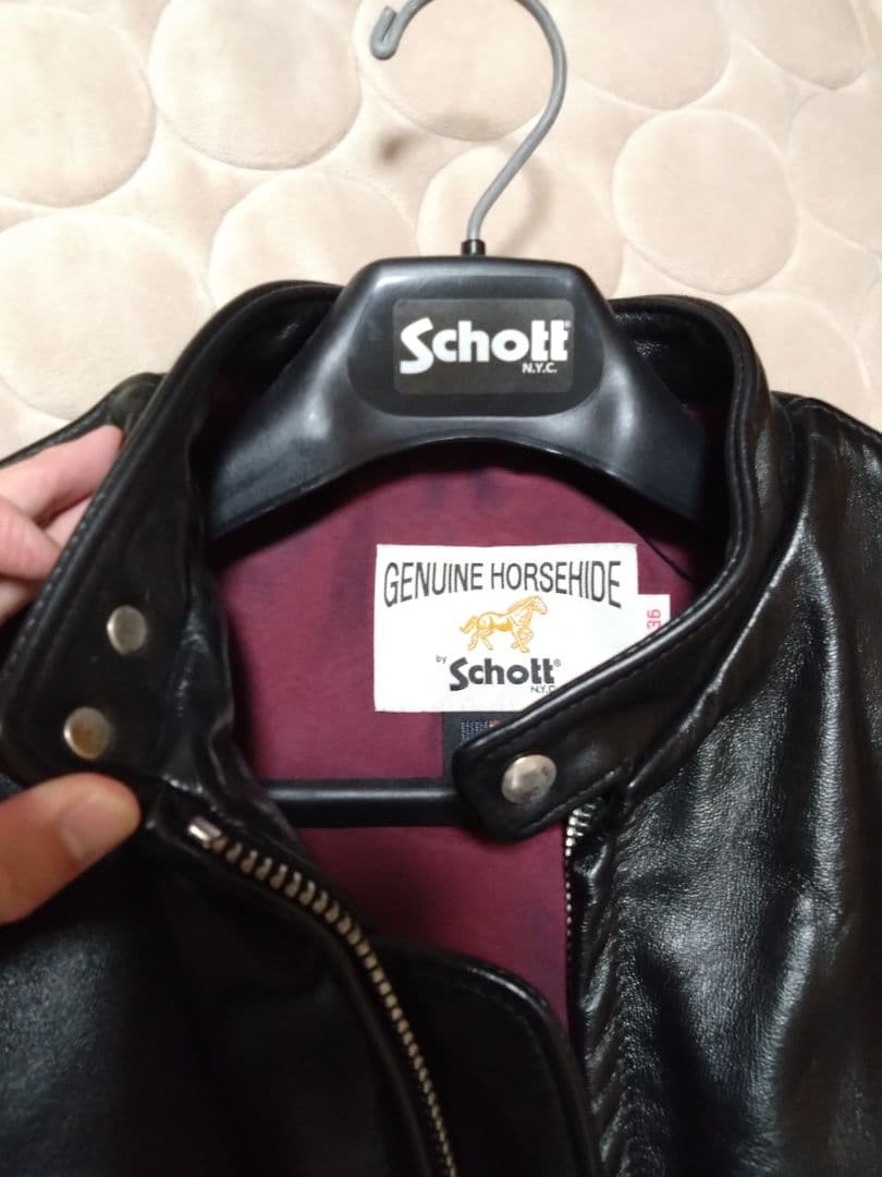 Schott シングルライダース641XXH クリーナー、ミルク、純正ハンガー付