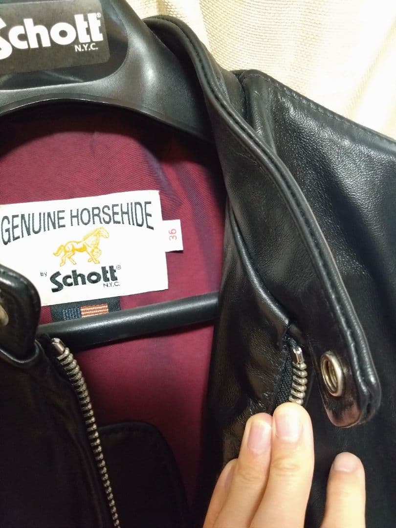 Schott シングルライダース641XXH クリーナー、ミルク、純正ハンガー付