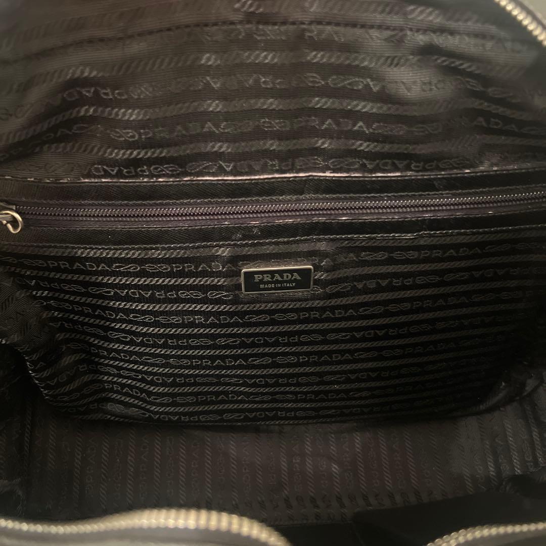 PRADA サフィアーノレザー　ブリーフケース　三角プレート