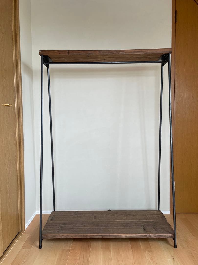 アイアン×木製ハンガーラック