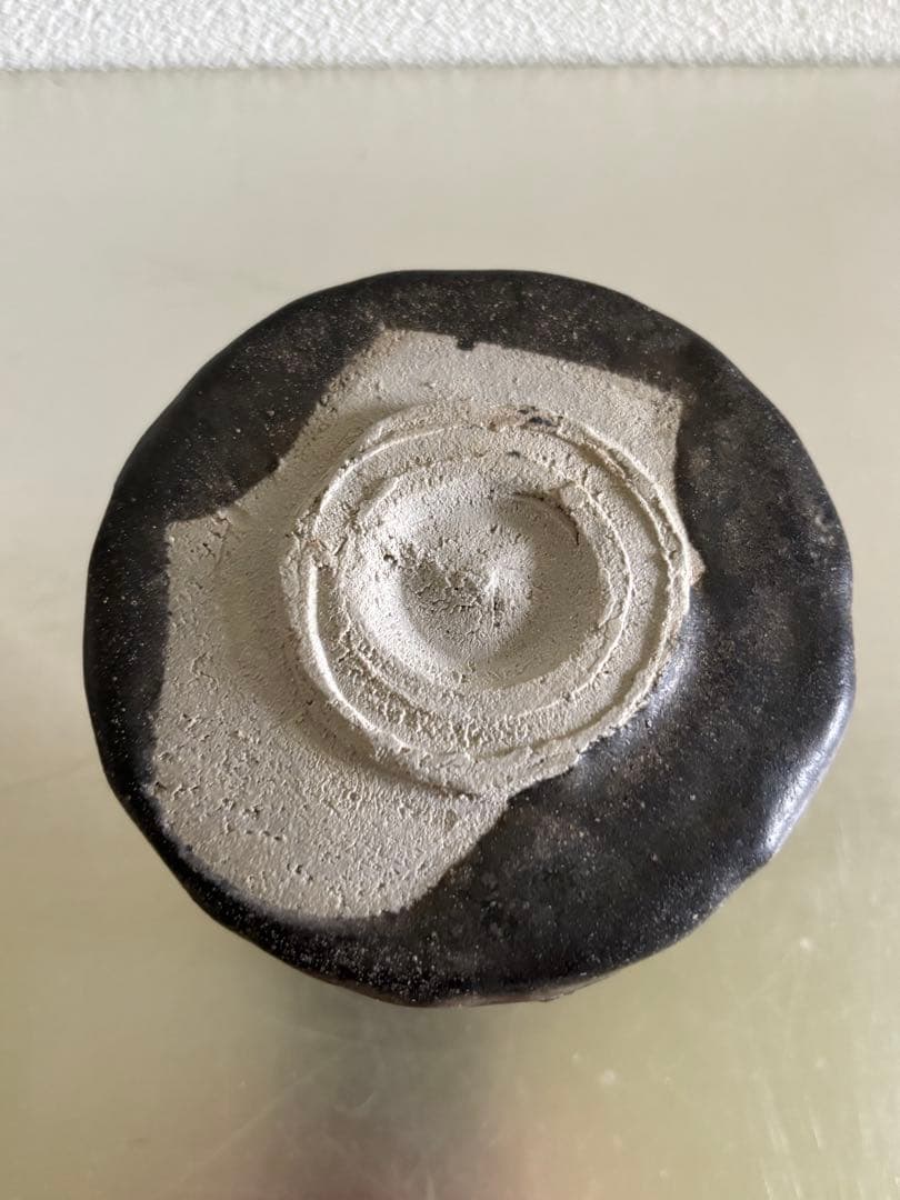 岸野寛　瀬戸黒茶碗　(B）抹茶碗　茶道