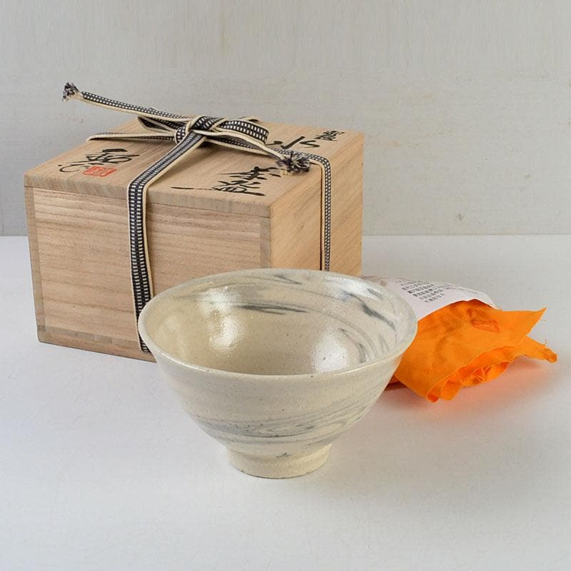 茶道具　瀬戸焼　福海窯　水野鉐一作　茶碗　共布共箱　C　9408