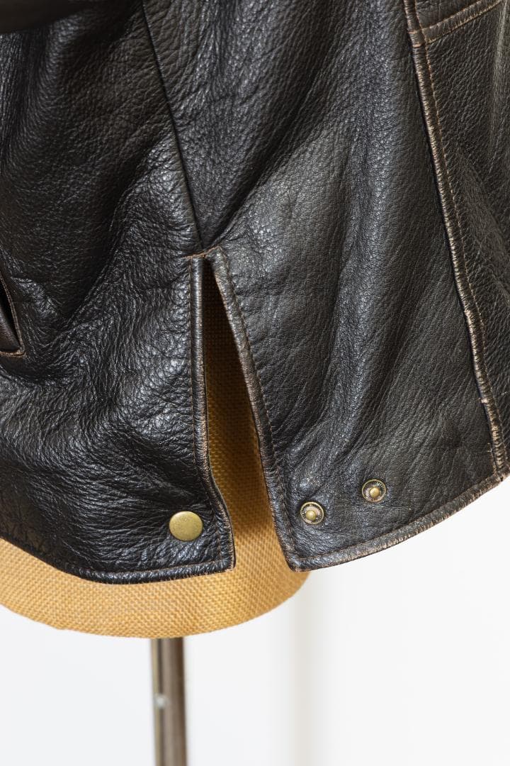 美品 St. John's Bay カーコートレザージャケット 茶芯ヴィンテージ