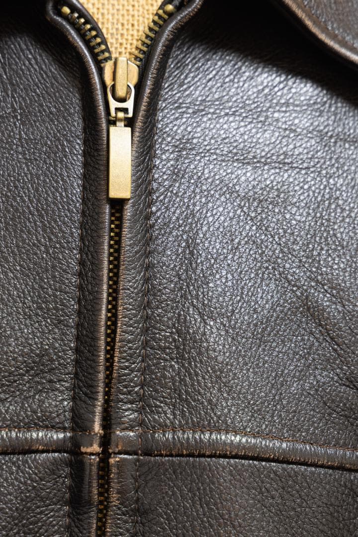 美品 St. John's Bay カーコートレザージャケット 茶芯ヴィンテージ