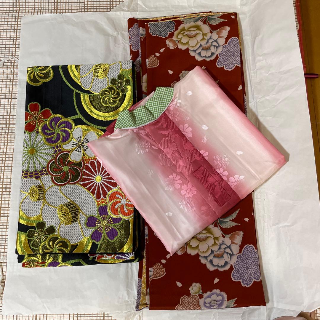 最終値下げ 美品 成人式　振袖・長襦袢・袋帯3点SET【アッシュエル】H・L