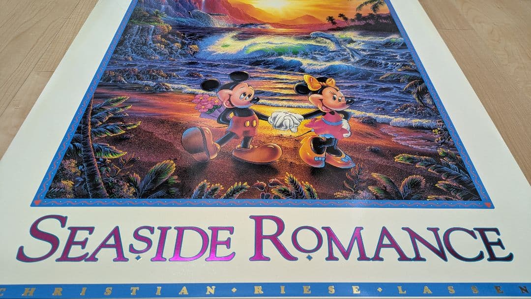 ラッセンXディズニー 「シーサイド・ロマンス」アートポスター　USA
