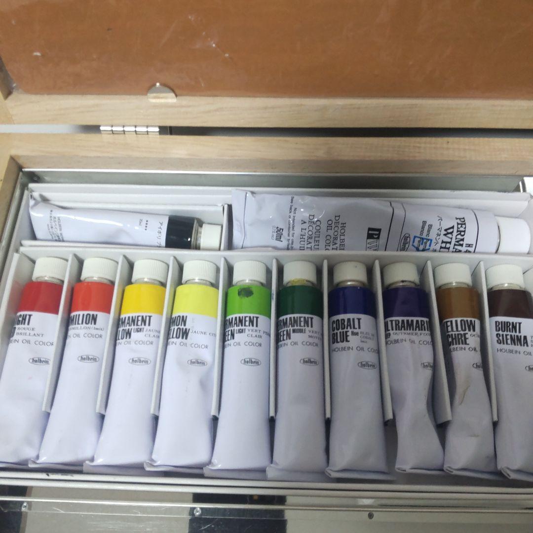 ホルベイン画材油絵の具12色木箱セット