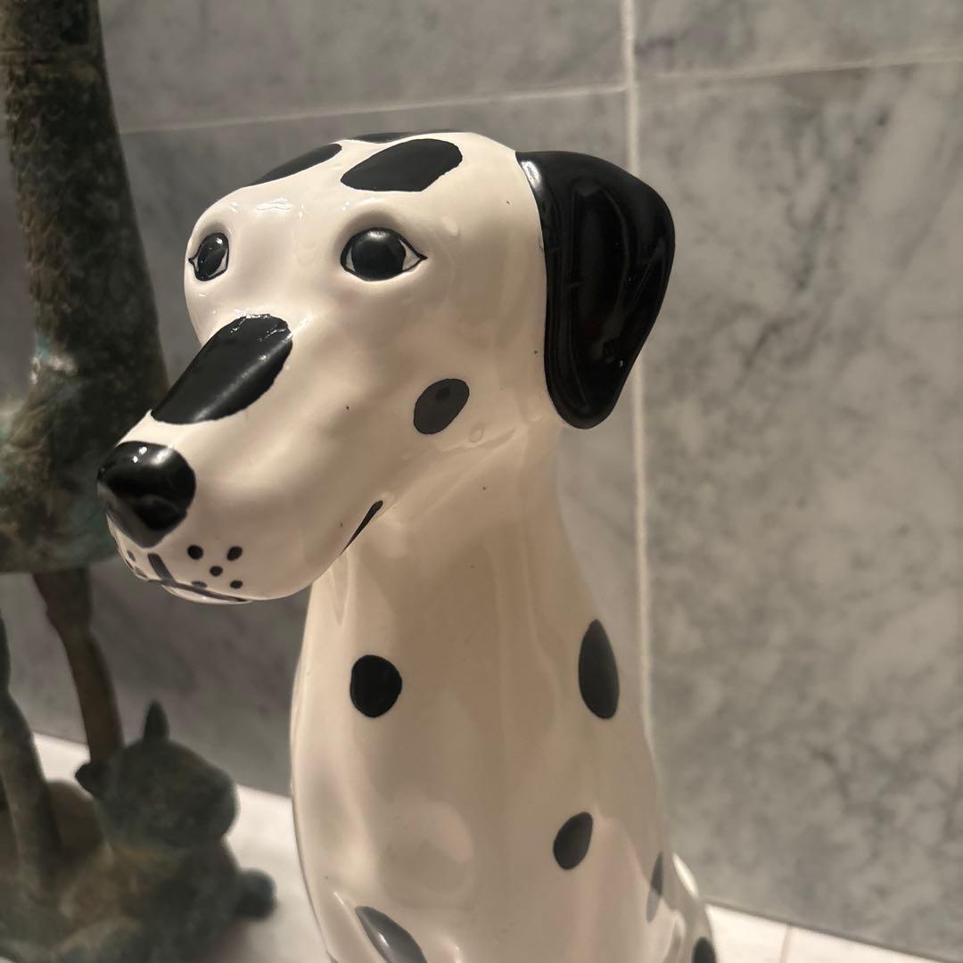 アメリカ90年代 手描きのつぶらな美しい瞳で雰囲気抜群なダルメシアンの特大陶器