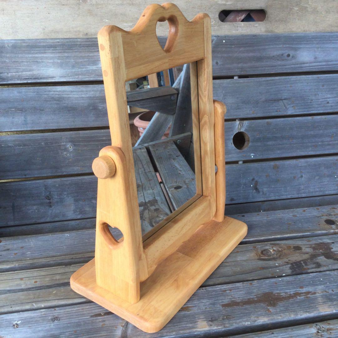 アメリカンカントリー雑貨 カントリーハート　卓上ミラー