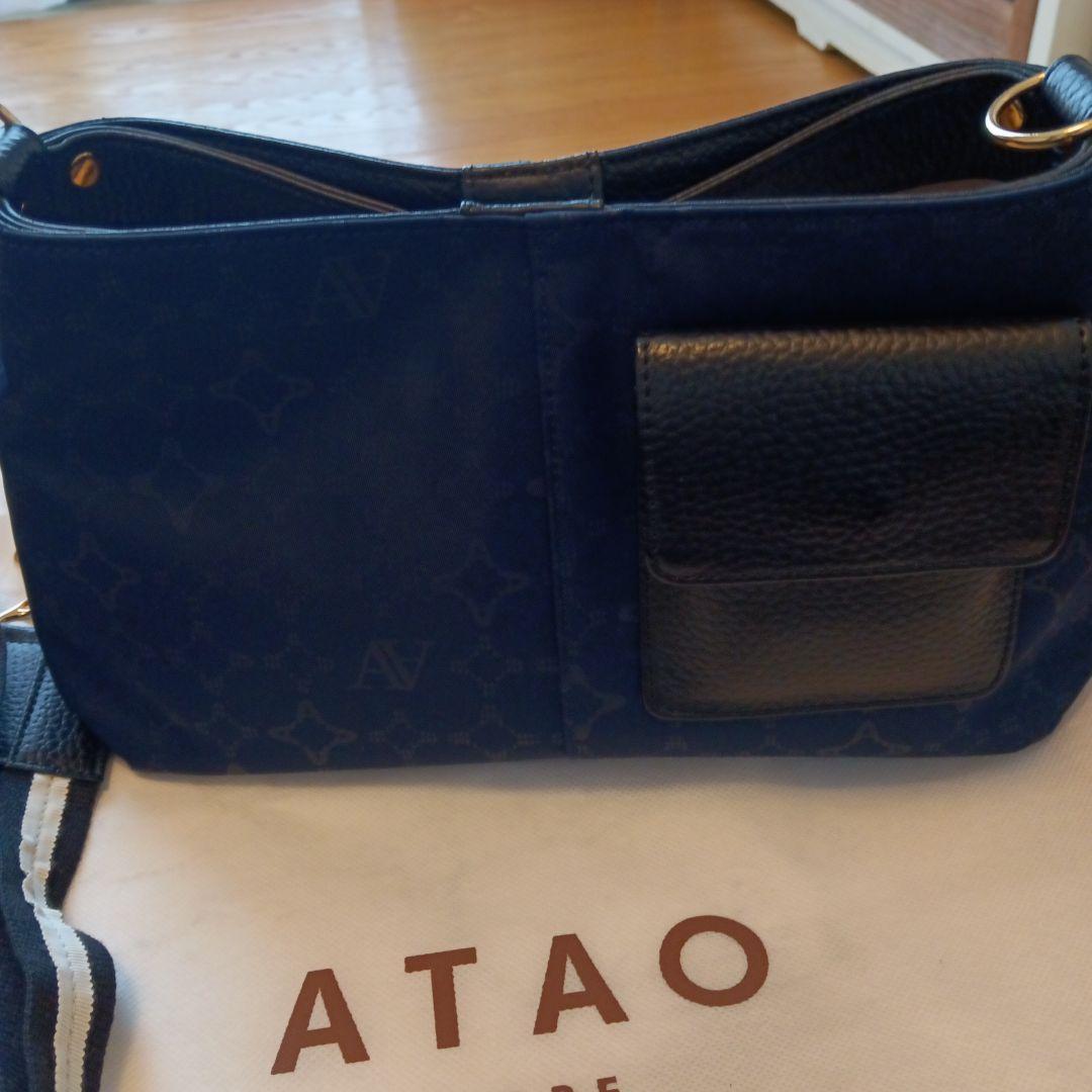 り*す様 【アタオ未使用に近い】チヴィ2wayモノグラムネイビーショルダーバック