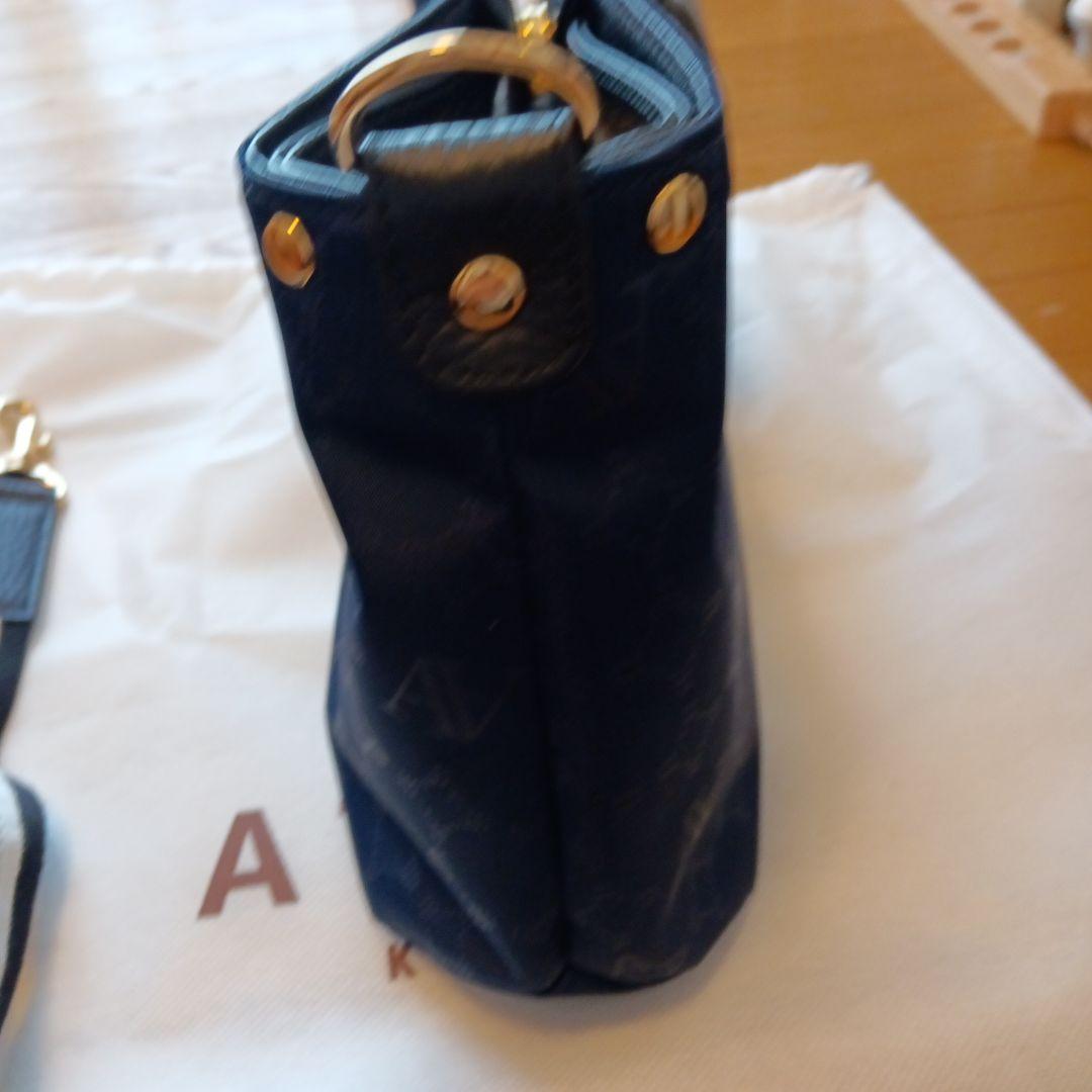 り*す様 【アタオ未使用に近い】チヴィ2wayモノグラムネイビーショルダーバック