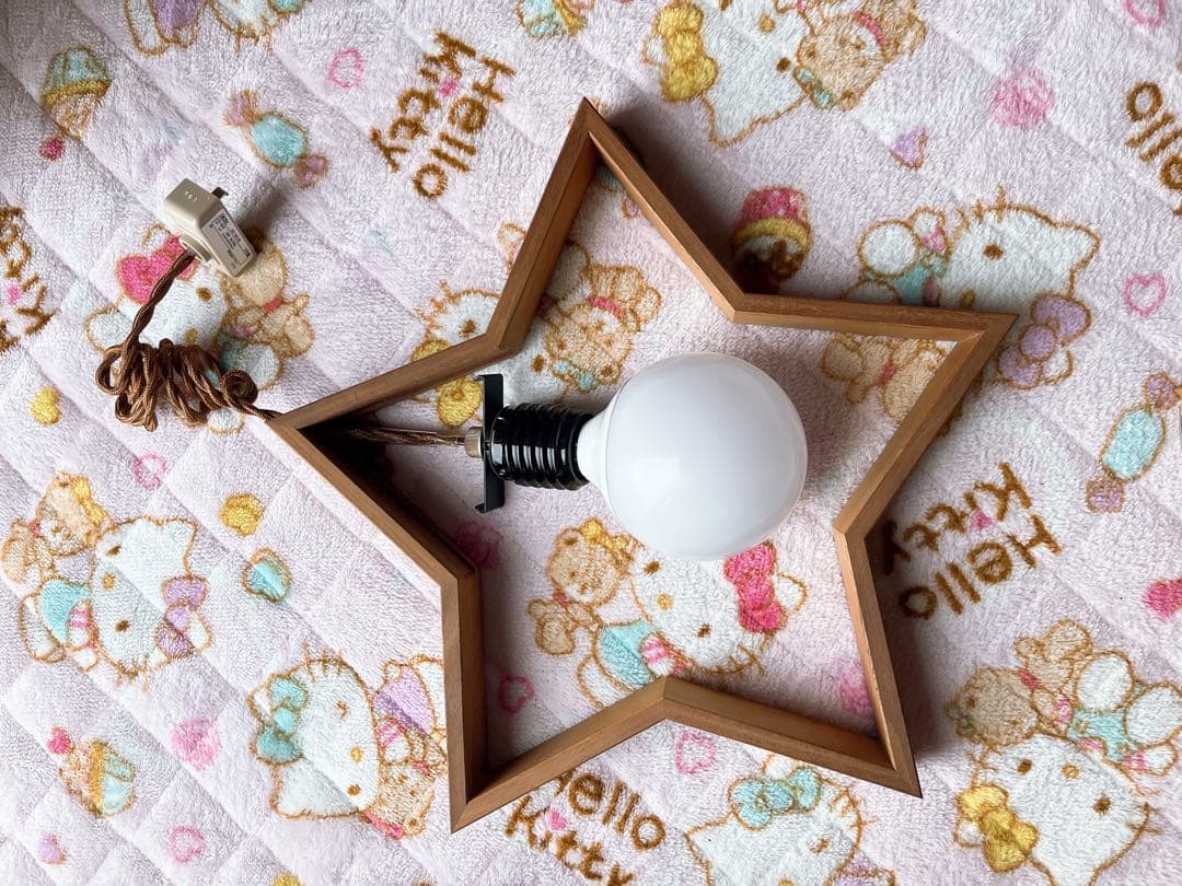 星形 ルームライト 木製フレーム スター インテリア 照明 ライト ウッド