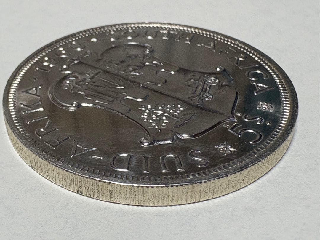 【銀貨保証】1960年銘　南アフリカ連邦成立50周年　記念銀貨　28.30g