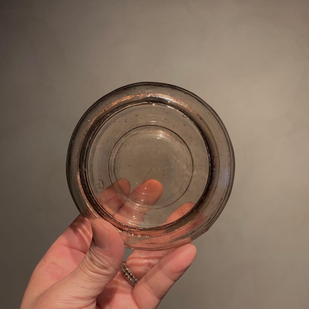 ガラス 塩笥形 小壺 キャンディポット 古道具 アンティーク