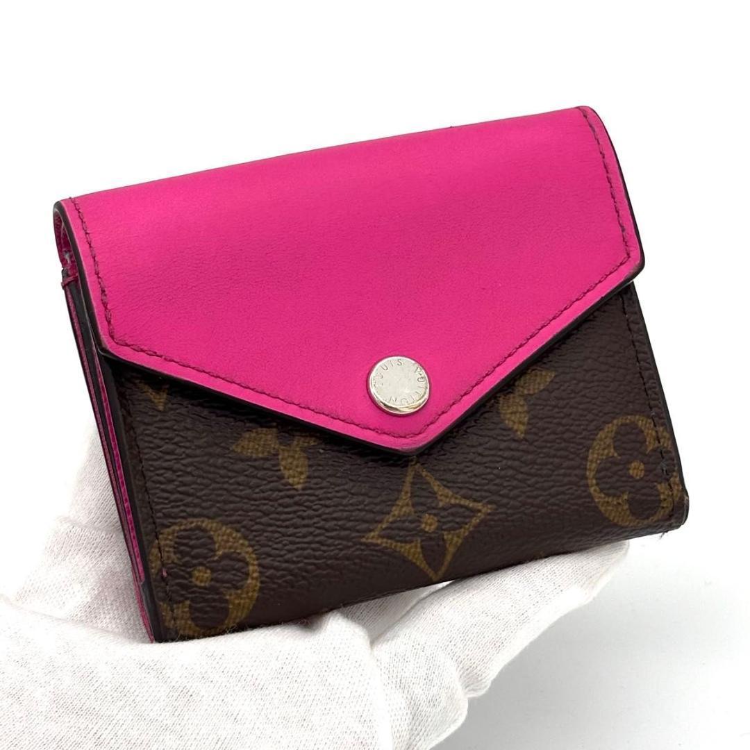 希少カラー‼️ルイヴィトン モノグラム ポルトフォイユゾエ ピンク 三つ折り財布