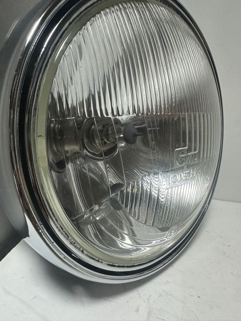 美品 希少廃盤品当時物シビエ一文字180πシビエ凸レンズ付ヘッドライトCIBIE