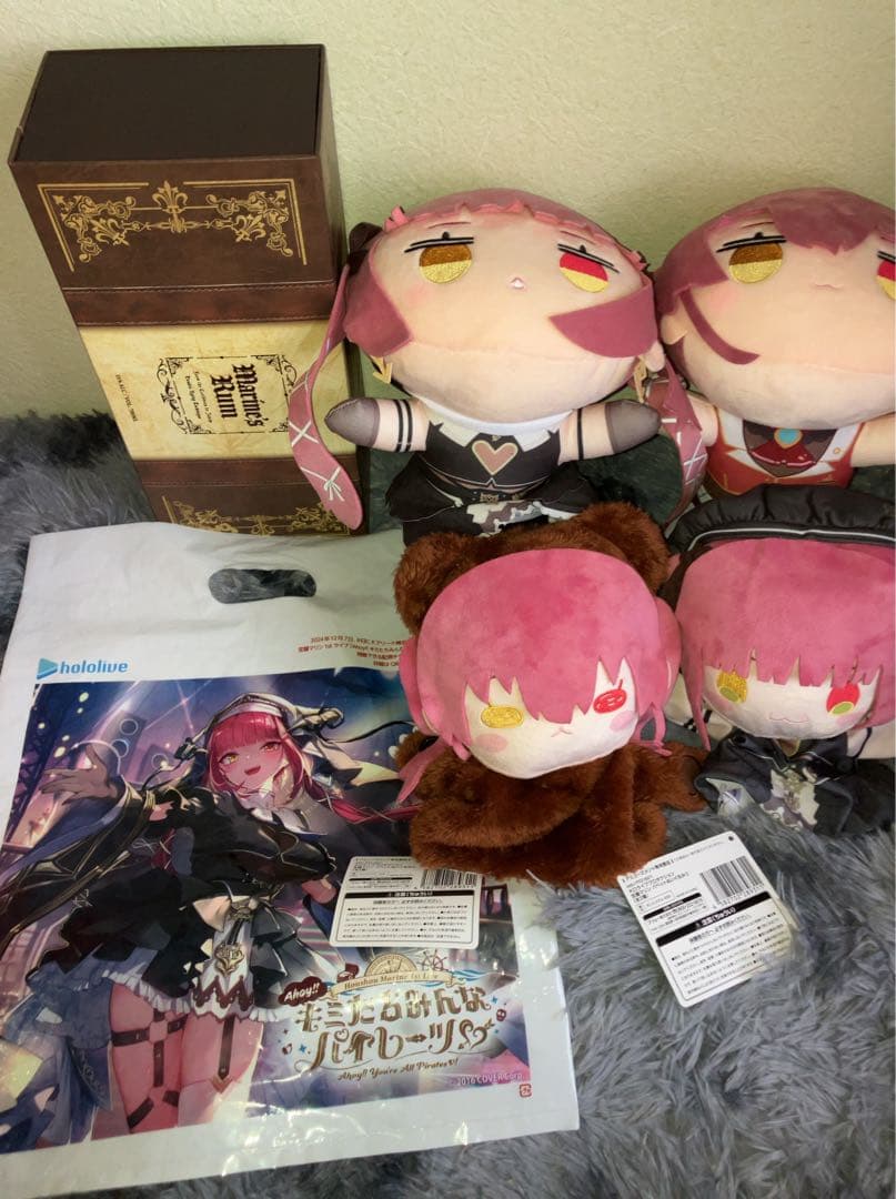 ホロライブ 宝鐘マリン ラム酒&ぬいぐるみ等6点セット