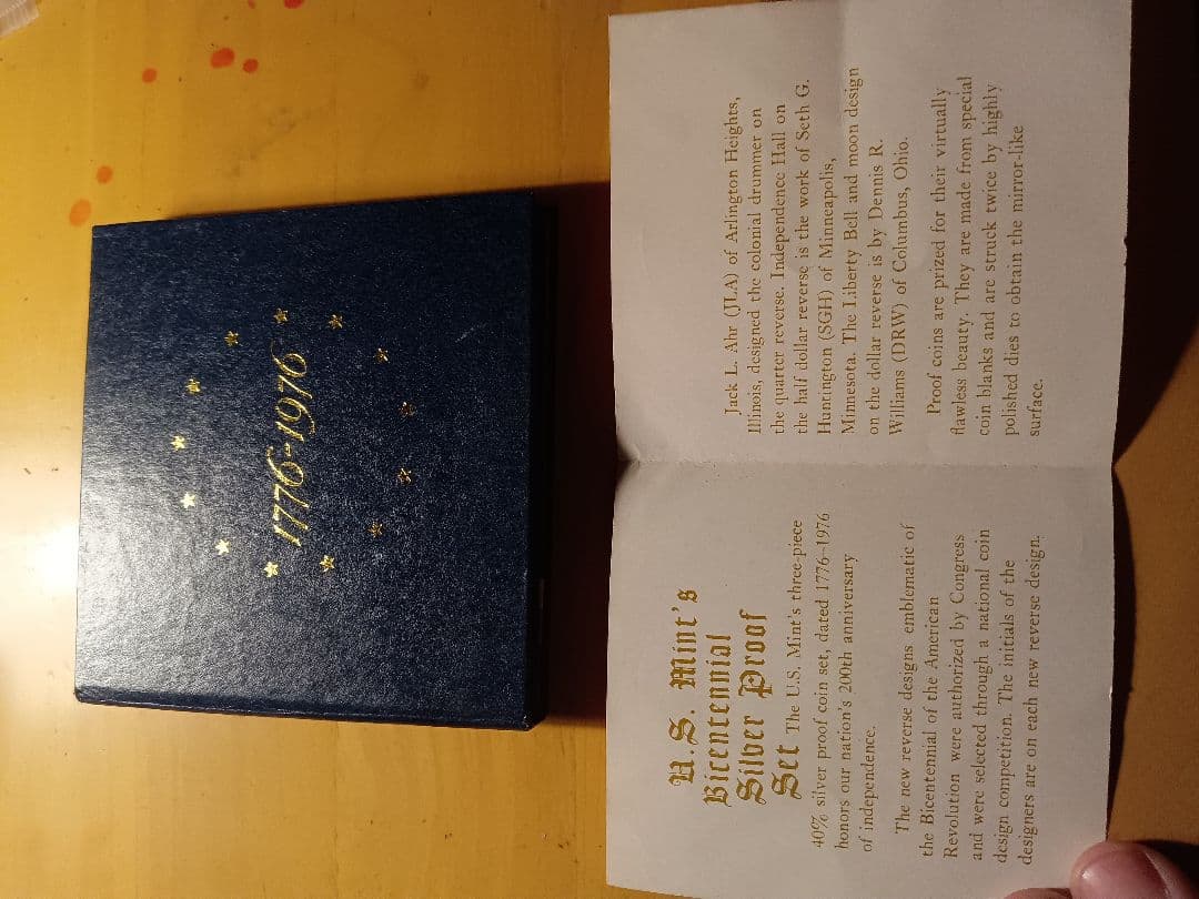 1976年 アメリカ建国200年記念 銀貨プルーフセットケース付き 銀0.400