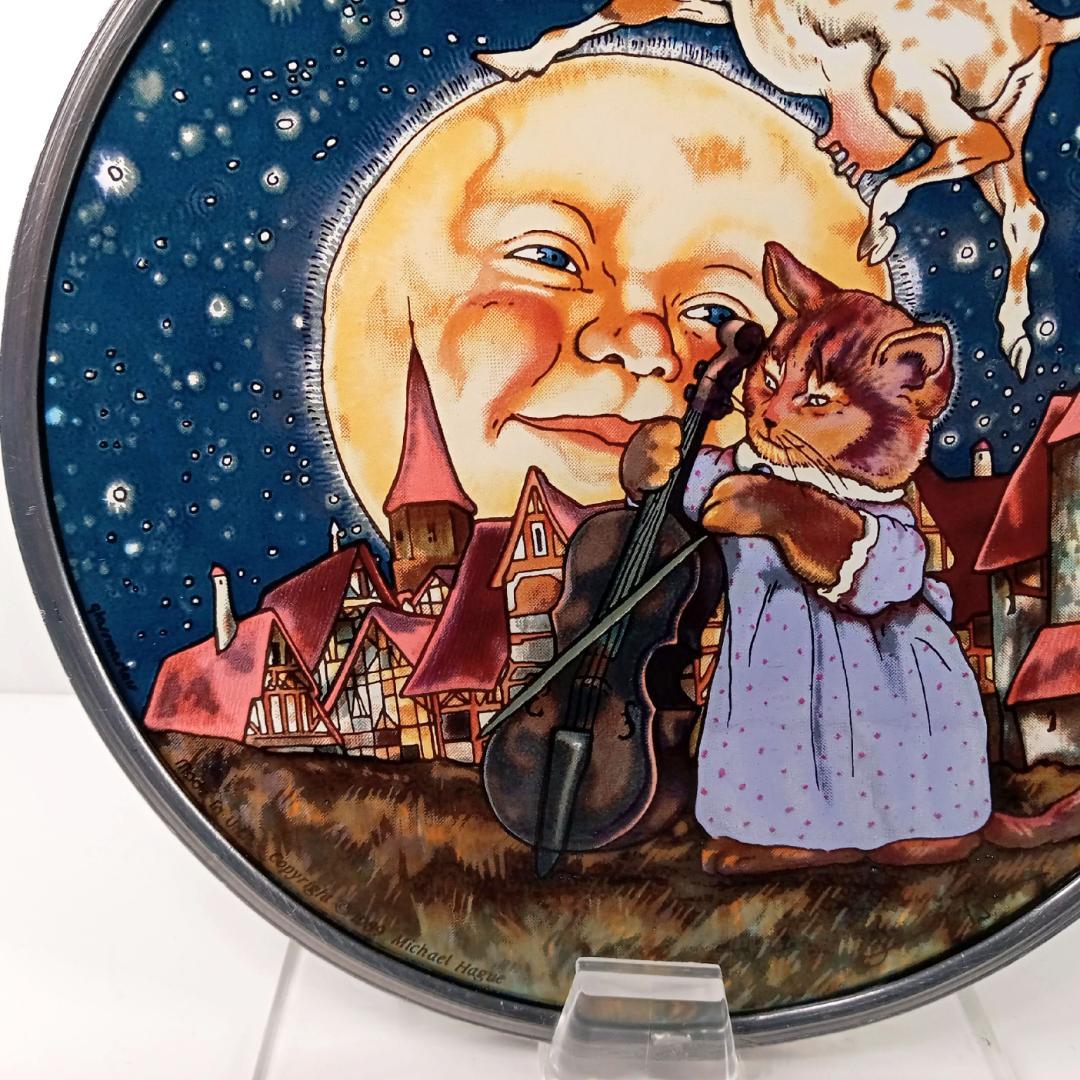 マイケル・ハーグ ステンドグラス マザーグース 猫と月と牛 グラスマスターズ社