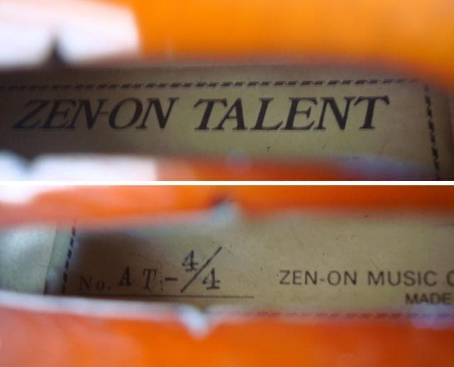 Terao　バイオリン　ZEN-ON　TALENT　4/4　弓・ケースあり