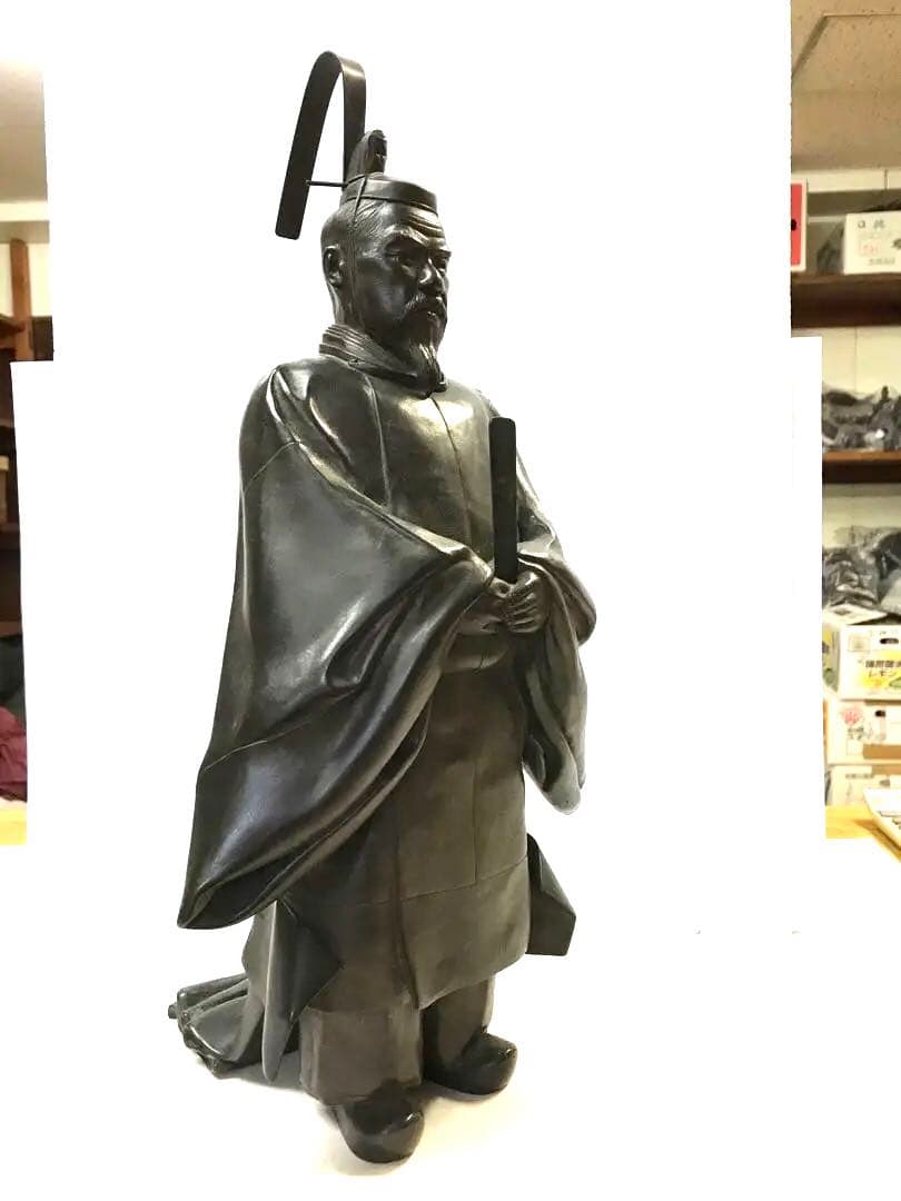 [高秋作]銅製:貴人像置物