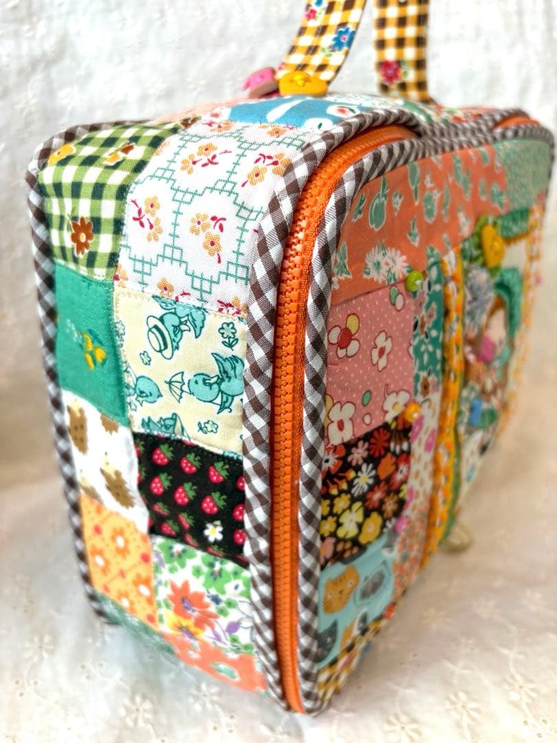 オーダー品ご確認用‼️♥︎ハンドメイド♥︎ミックルペペパッチワークBIGバニティポーチ