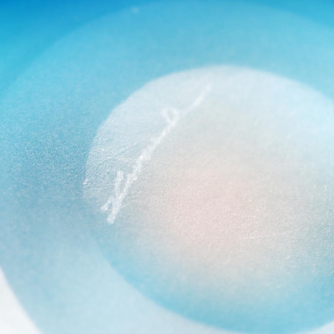 黒木国昭 アートガラス マリンブルーボウル 21cm 栞 箱付 美品