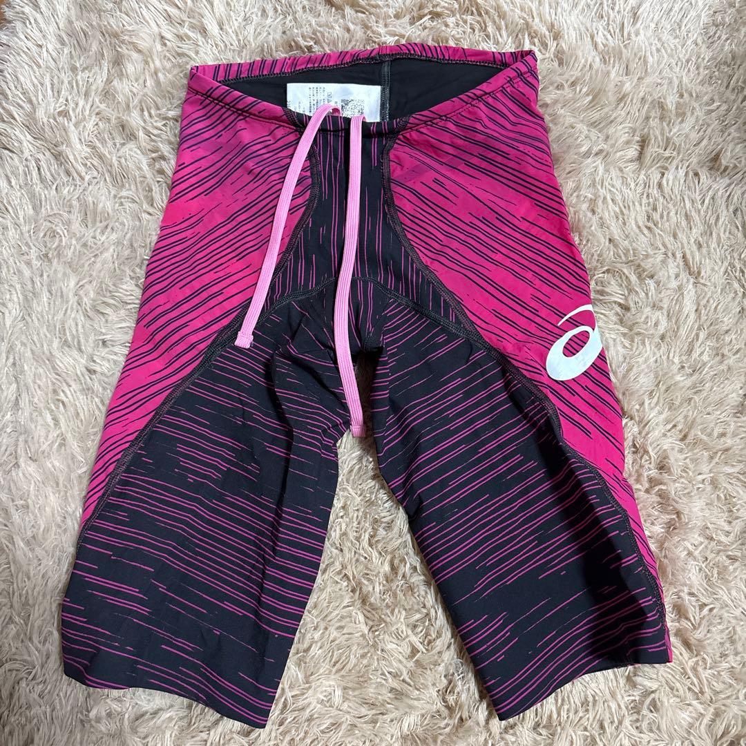 FINA アシックス　競泳用水着 ピンク/ブラック