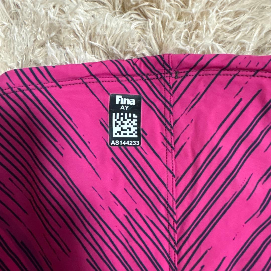FINA アシックス　競泳用水着 ピンク/ブラック