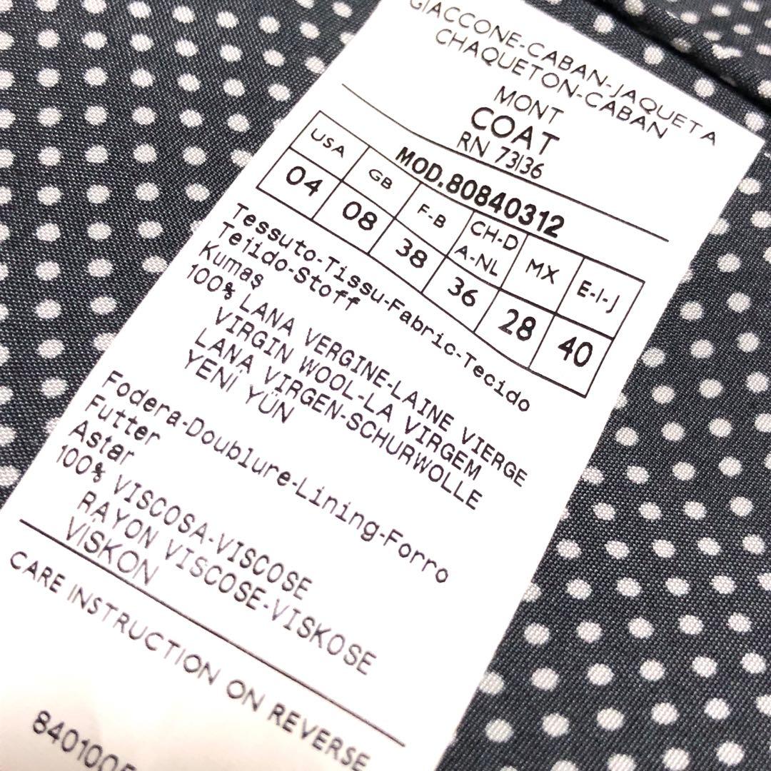 未使用級　マックス&コー　チェスターコート　フリル　ドット　ダークネイビー　40