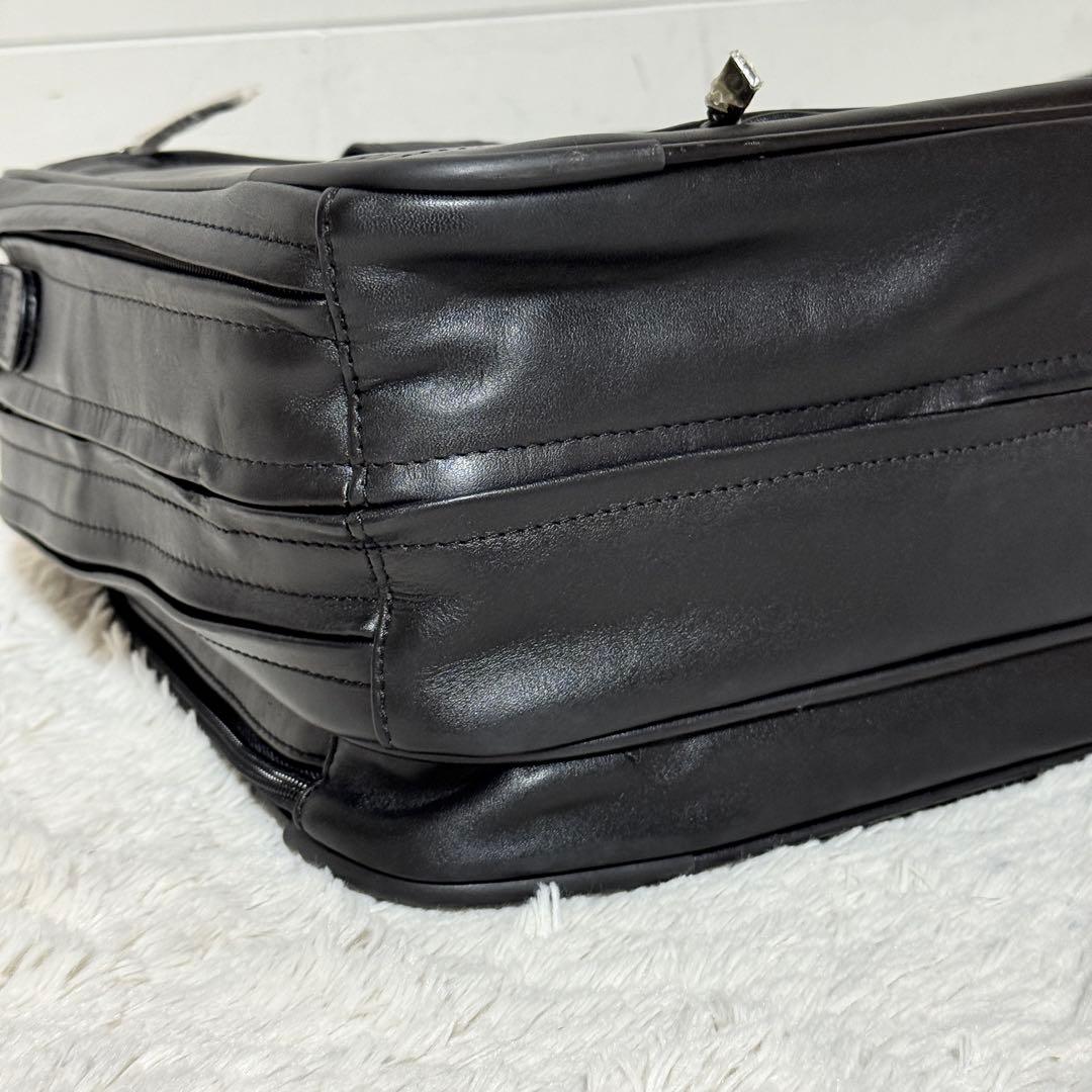 未使用✨ゼロハリバートン　レザー　ビジネスバッグ　ブラック　大容量　2way