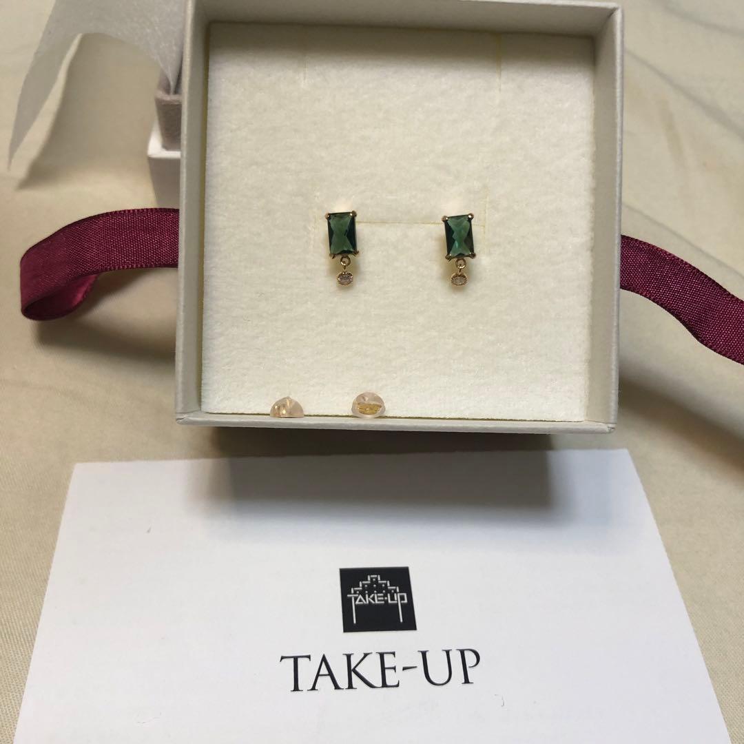 グリーンクォーツ テイクアップ ピアス